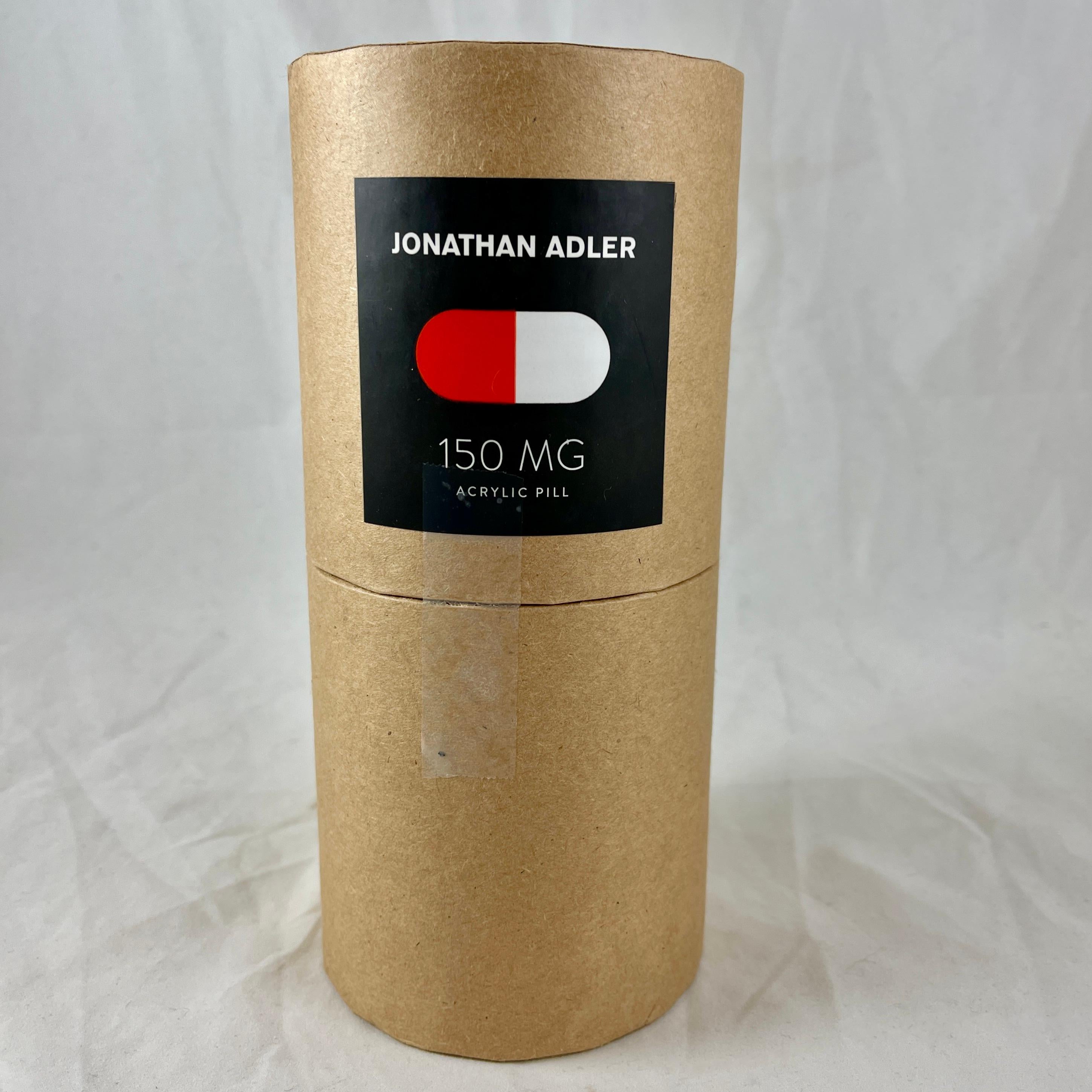 International Style Jonathan Adler Acrylic Pop Art Pill Sculpture, 150 MG Red For Sale