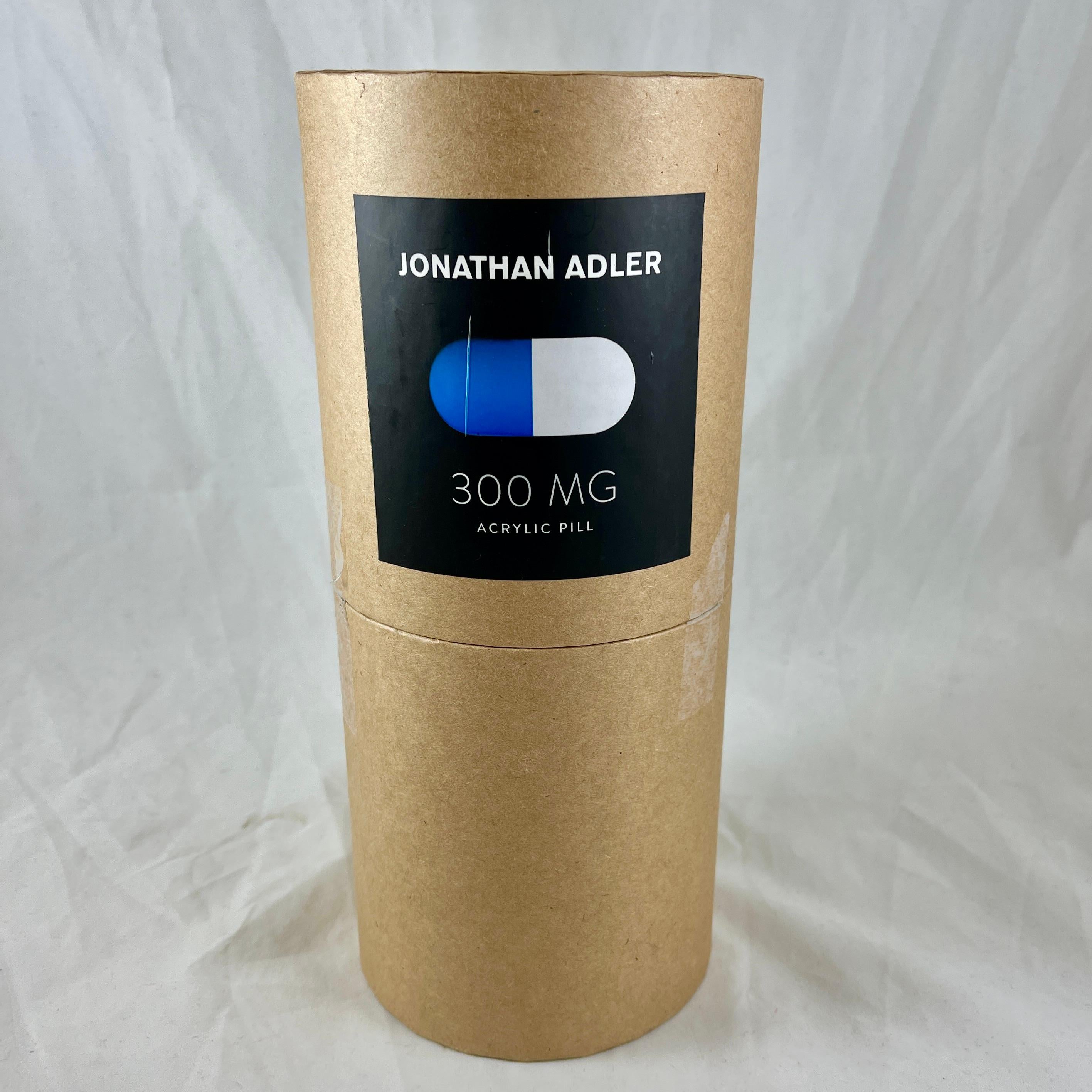 Molded Jonathan Adler Acrylic Pop Art Pill Sculpture, 300 MG Blue