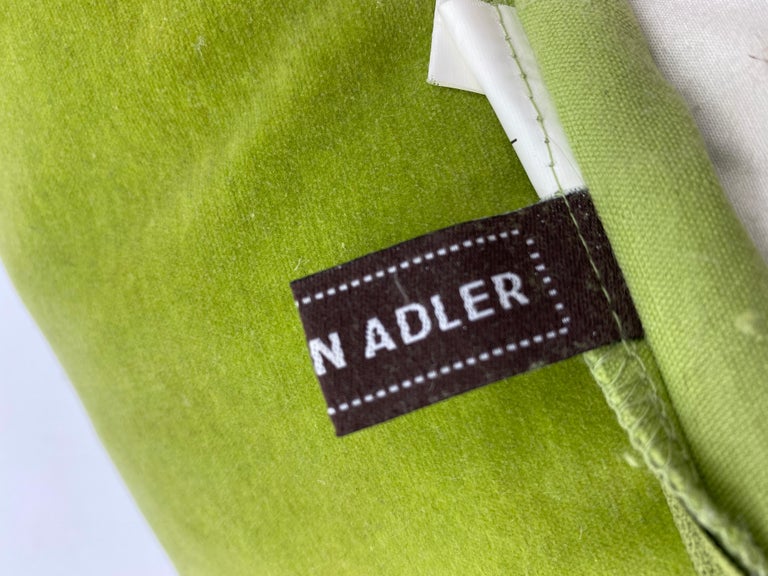 Jonathan Adler Blue, Green, and White Union Jack Needlepoint Pillow at