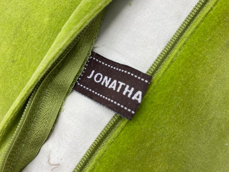 Jonathan Adler Blue, Green, and White Union Jack Needlepoint Pillow at