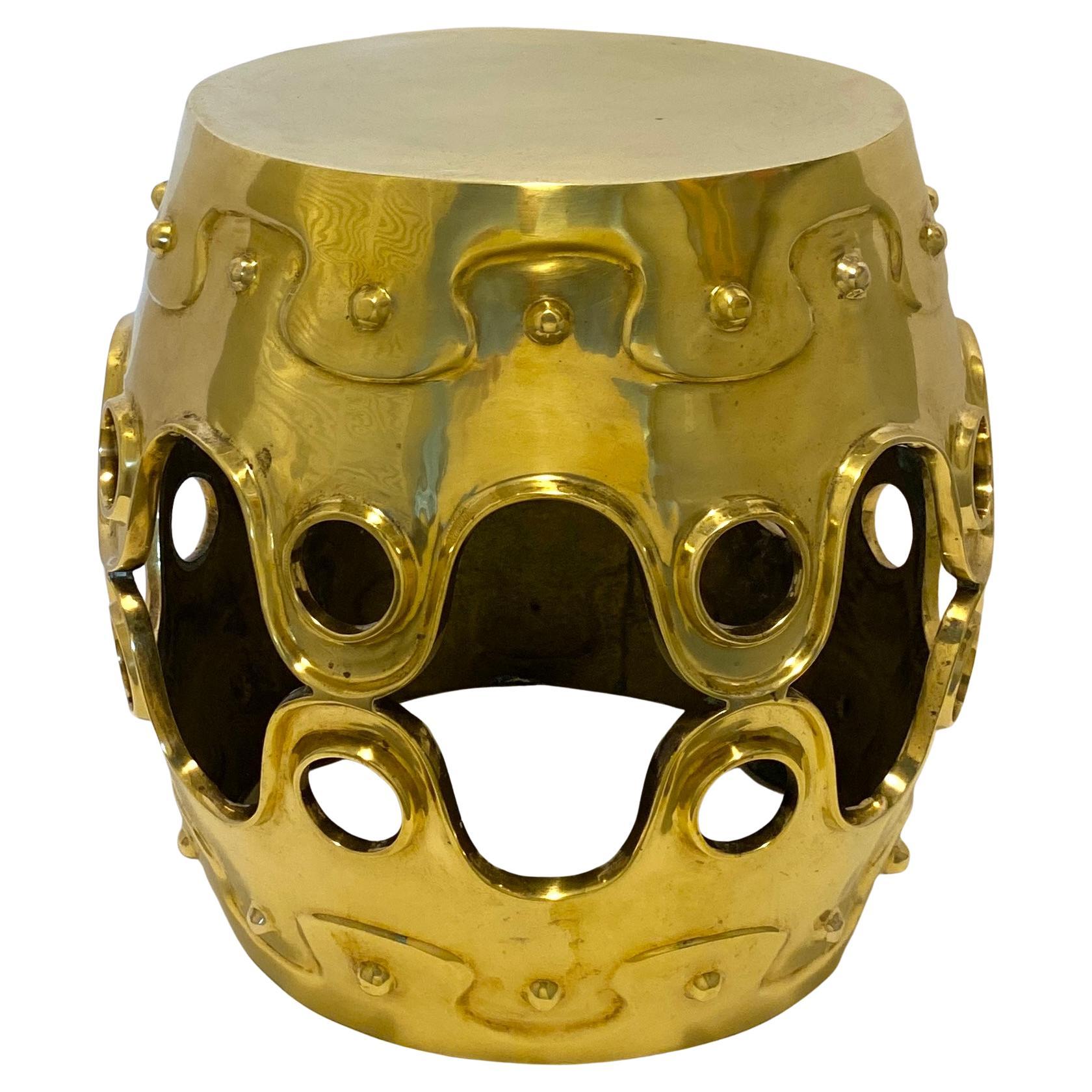 Jonathan Adler Brass Table Stool