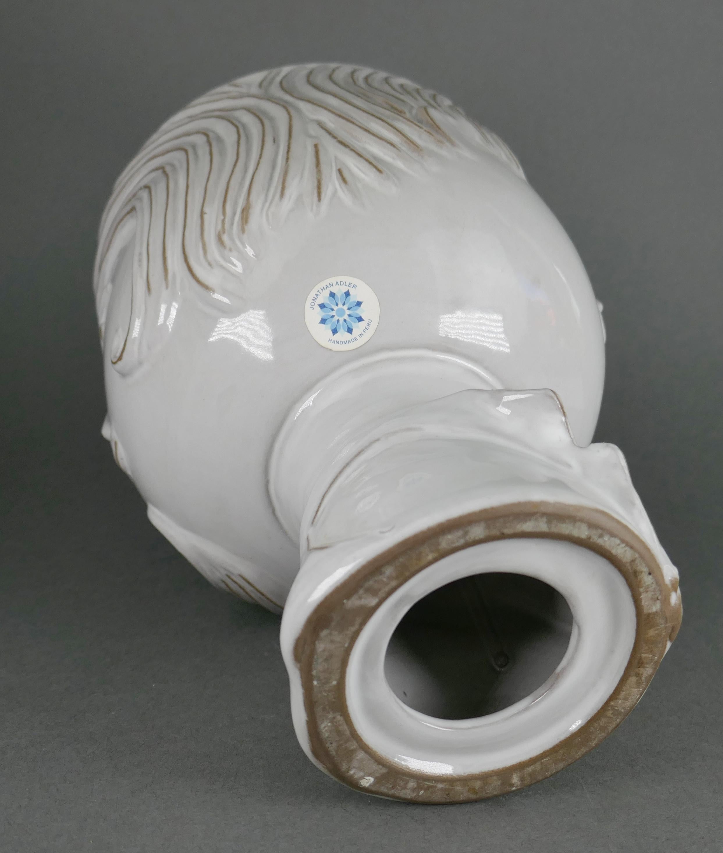 Jonathan Adler Ceramic Man Woman Double Sided Flower Pot Vase 3