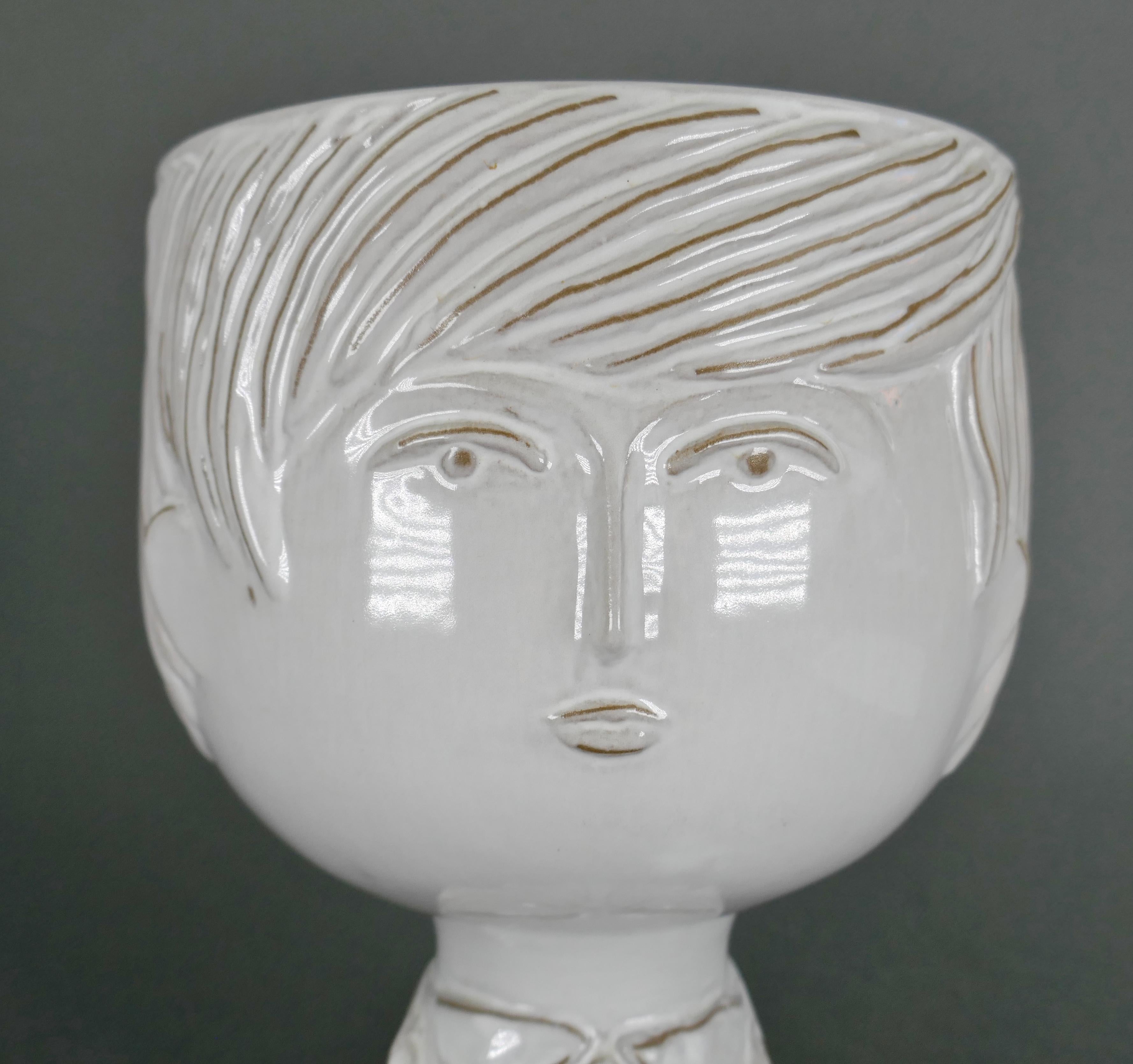 Jonathan Adler Ceramic Double-Sided Vase Pot. Good condition. 