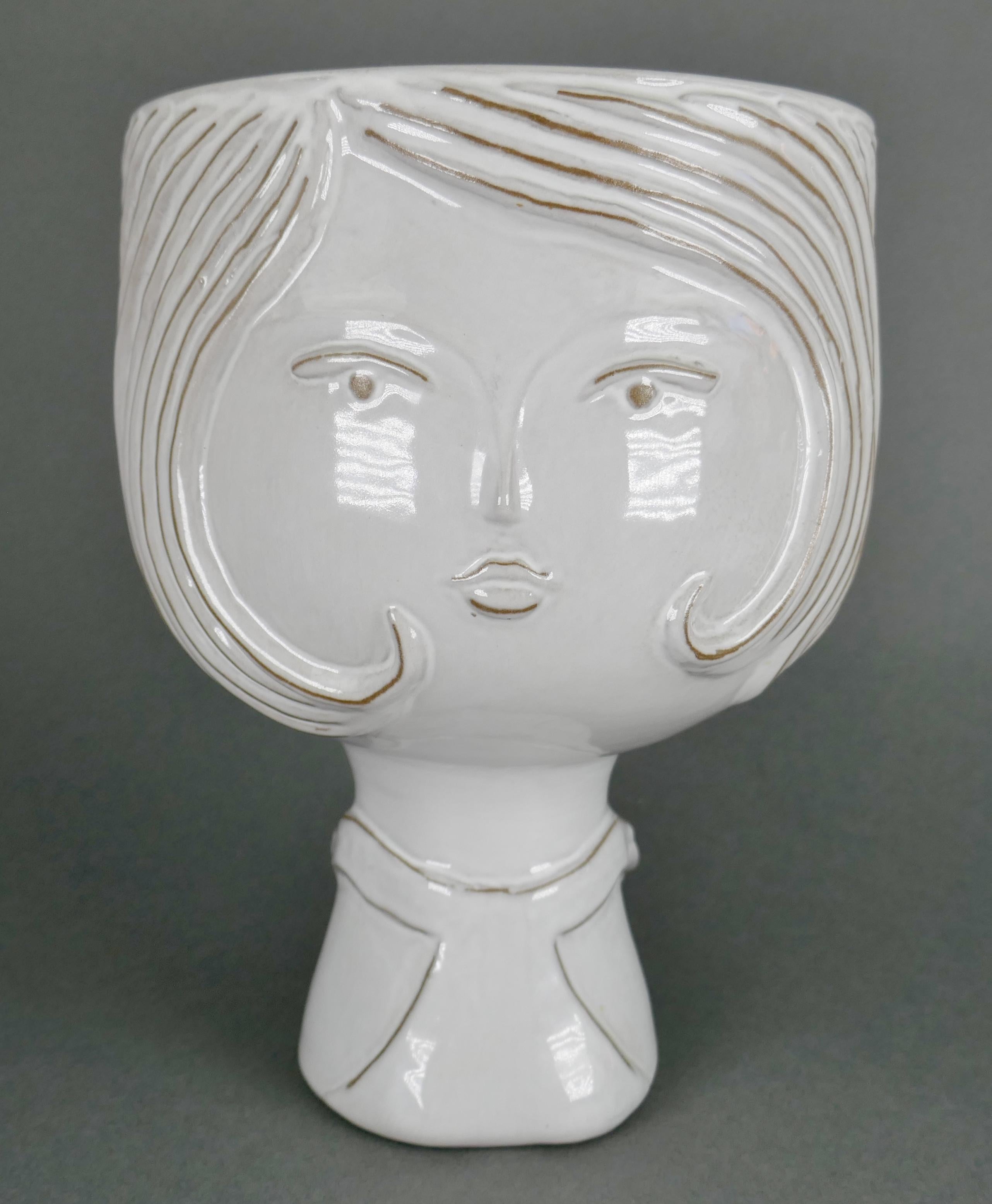 Cast Jonathan Adler Ceramic Man Woman Double Sided Flower Pot Vase