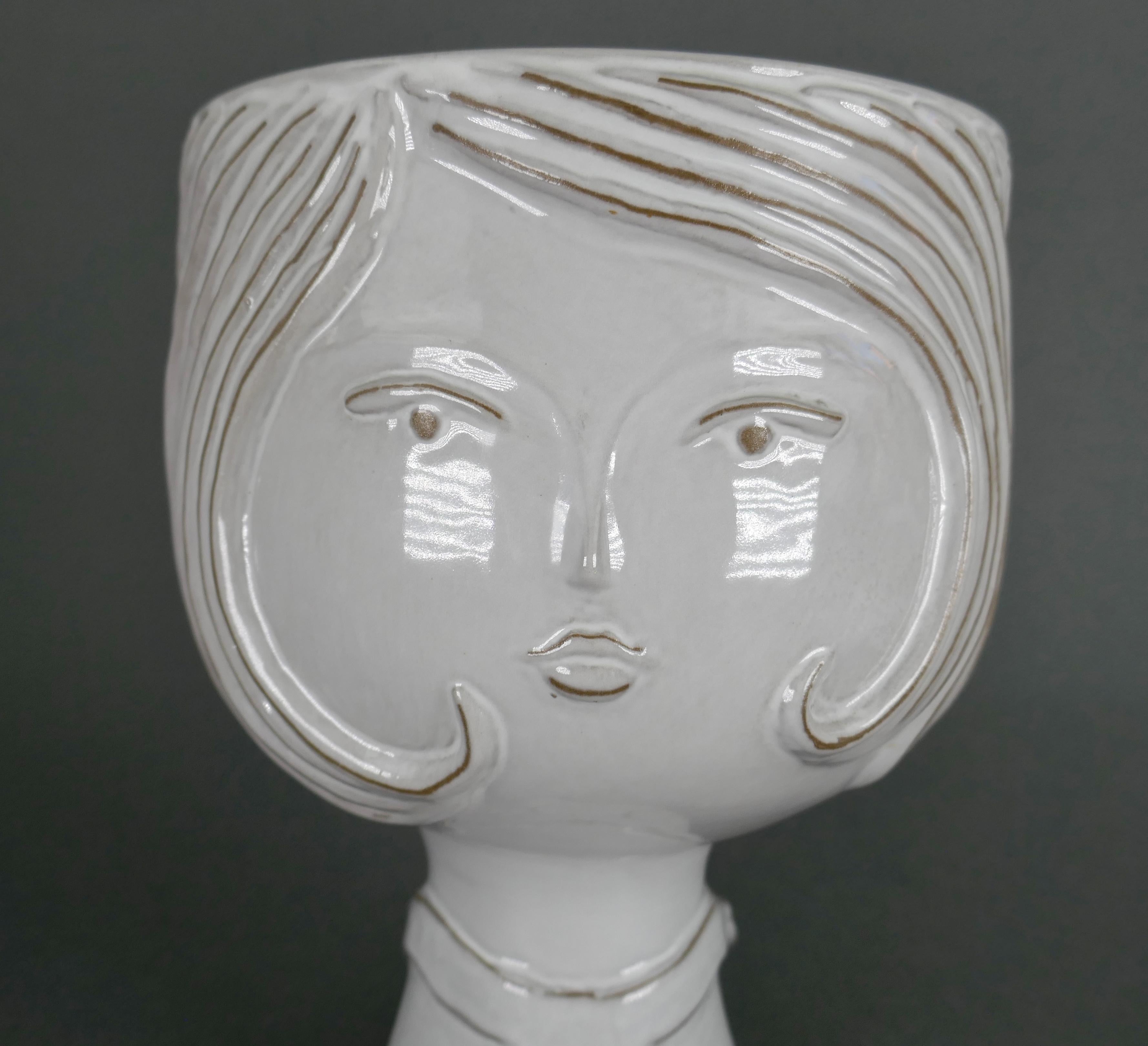 Jonathan Adler Ceramic Man Woman Double Sided Flower Pot Vase In Good Condition In San Juan Capistrano, CA