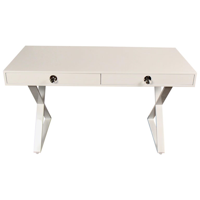 Jonathan Adler Channing Desk In White Lacquer For Sale At 1stdibs