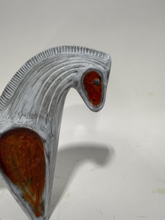 Jonathan Adler Horse Glass "Menagerie" Sculpture Red / Orange Lava Glaze