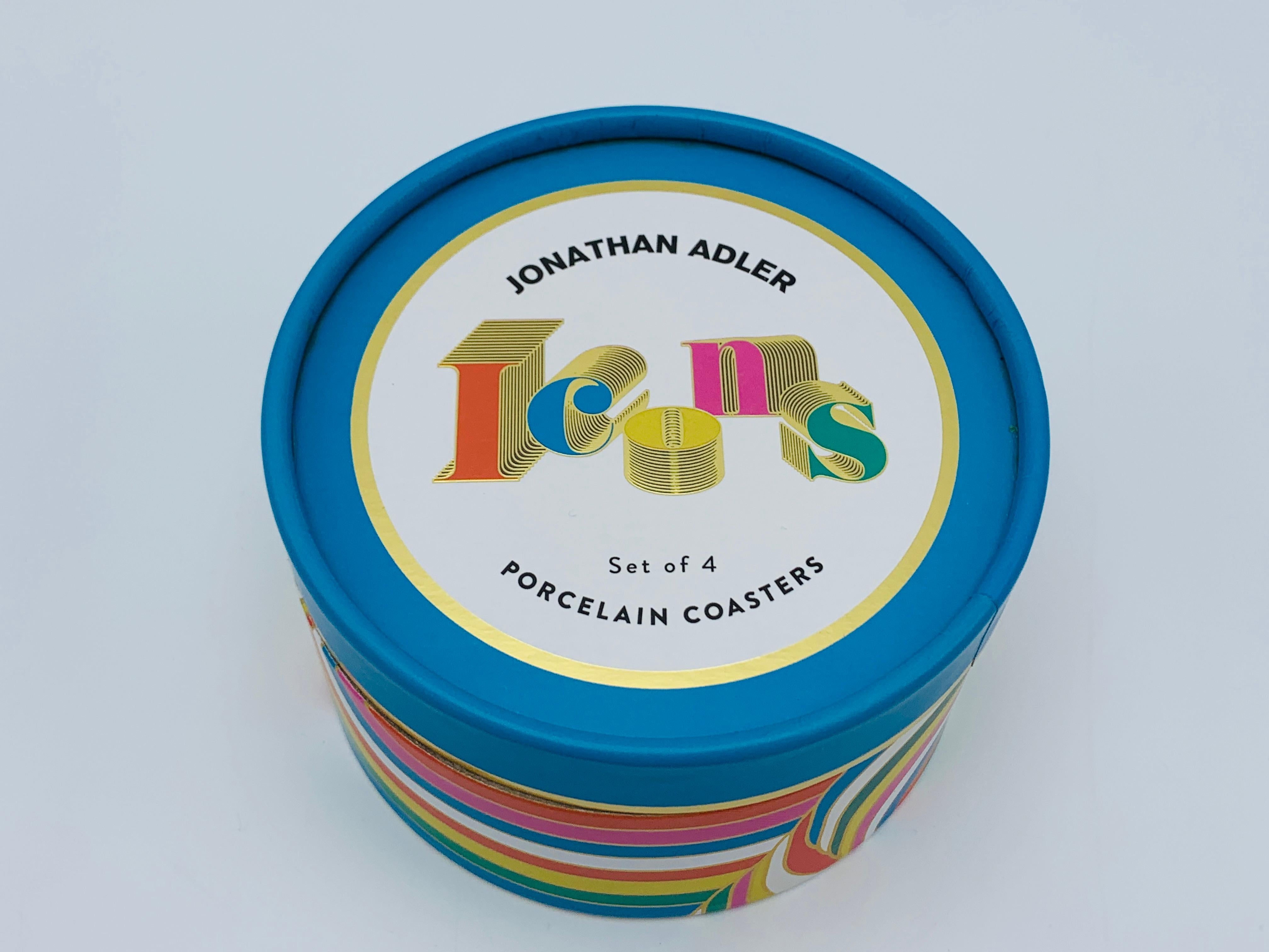 Jonathan Adler 'Icons' Porcelain Coasters, Set of 4 For Sale 2