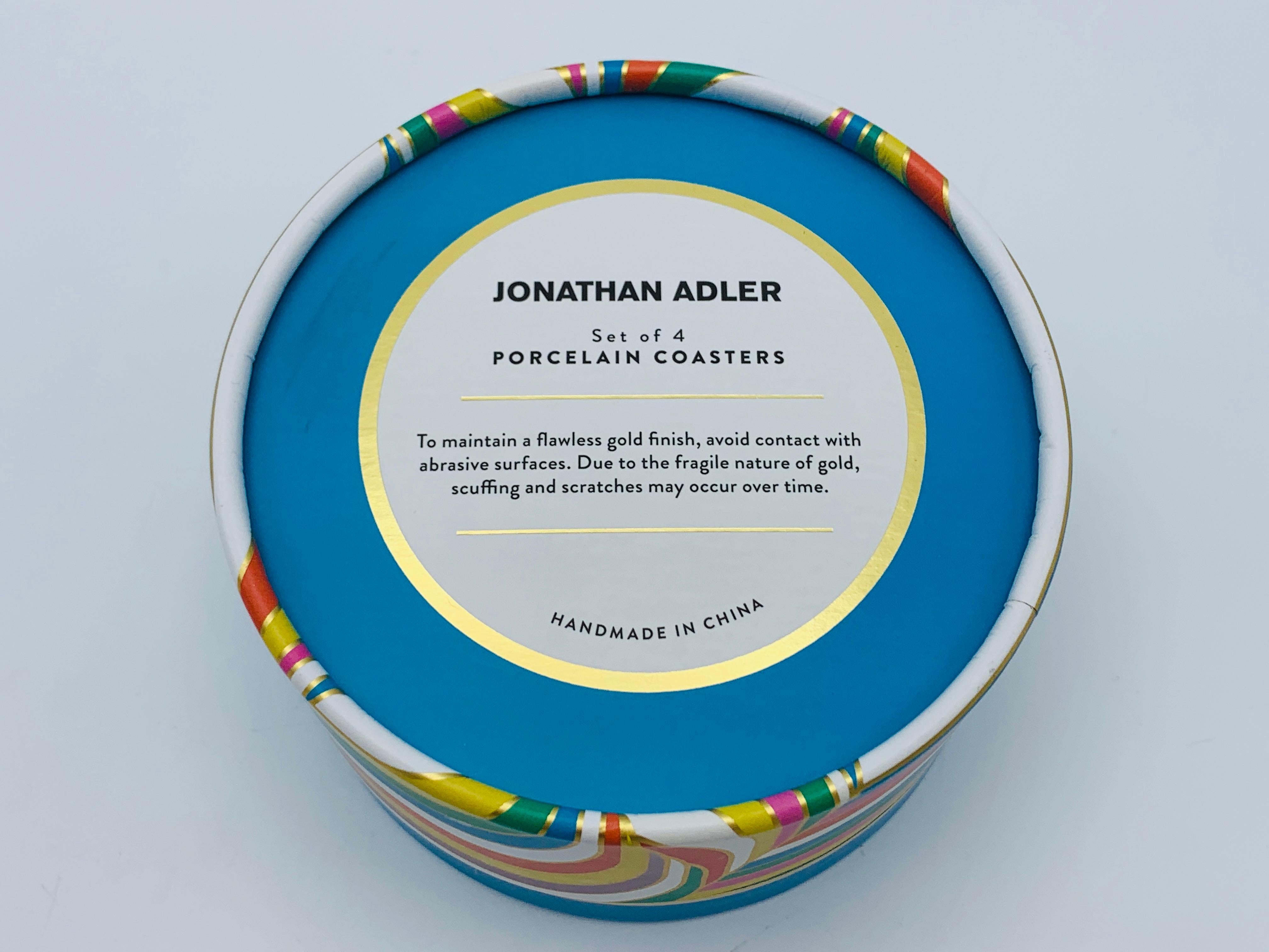 Jonathan Adler 'Icons' Porcelain Coasters, Set of 4 For Sale 3