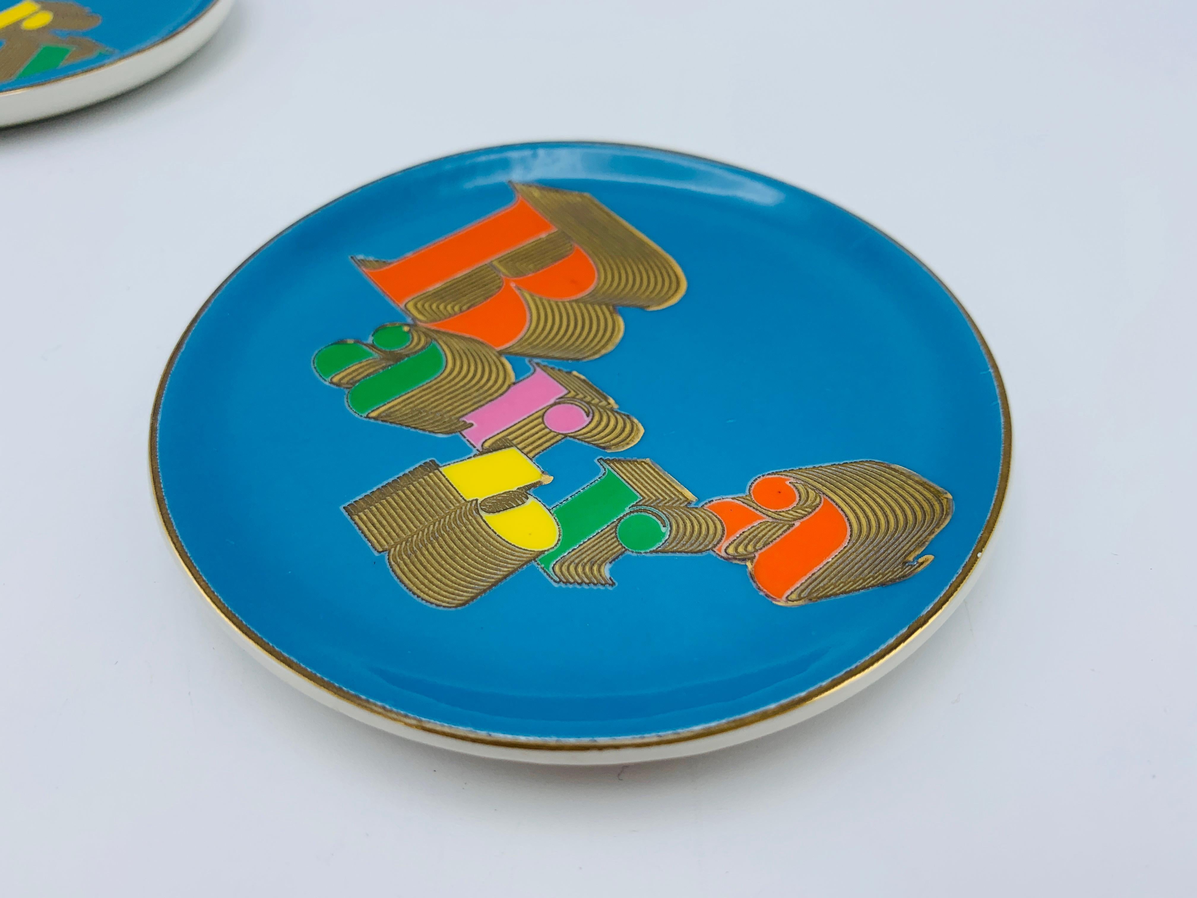 Jonathan Adler 'Icons' Porcelain Coasters, Set of 4 In Good Condition For Sale In Richmond, VA