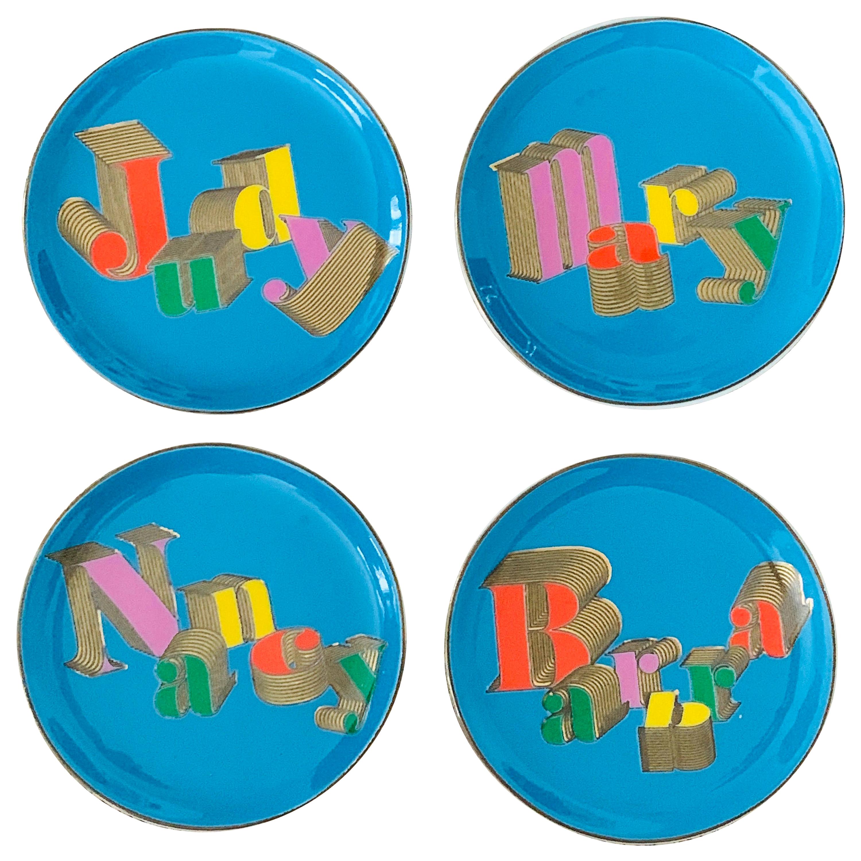 Jonathan Adler 'Icons' Porcelain Coasters, Set of 4 For Sale