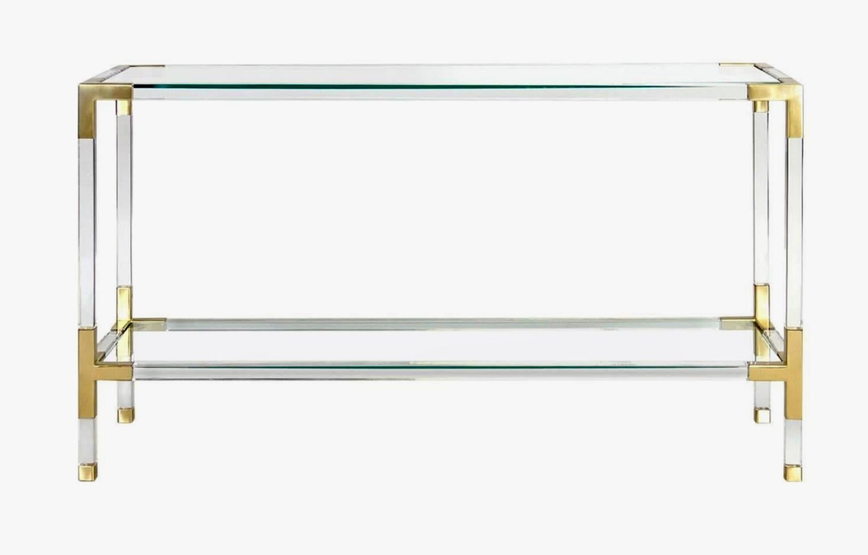 Modern Jonathan Adler Jacques Acrylic Console Table For Sale