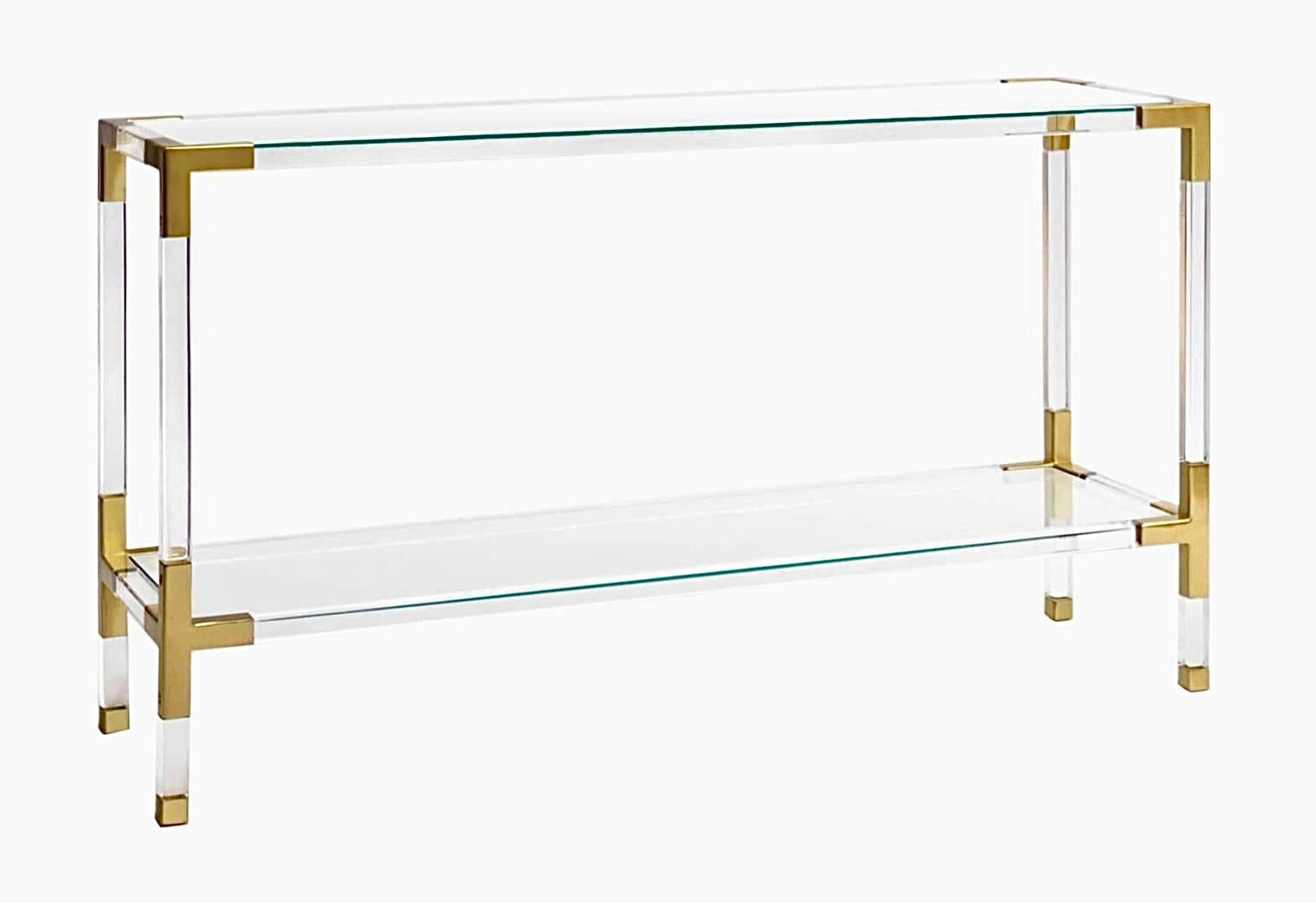 American Jonathan Adler Jacques Acrylic Console Table For Sale