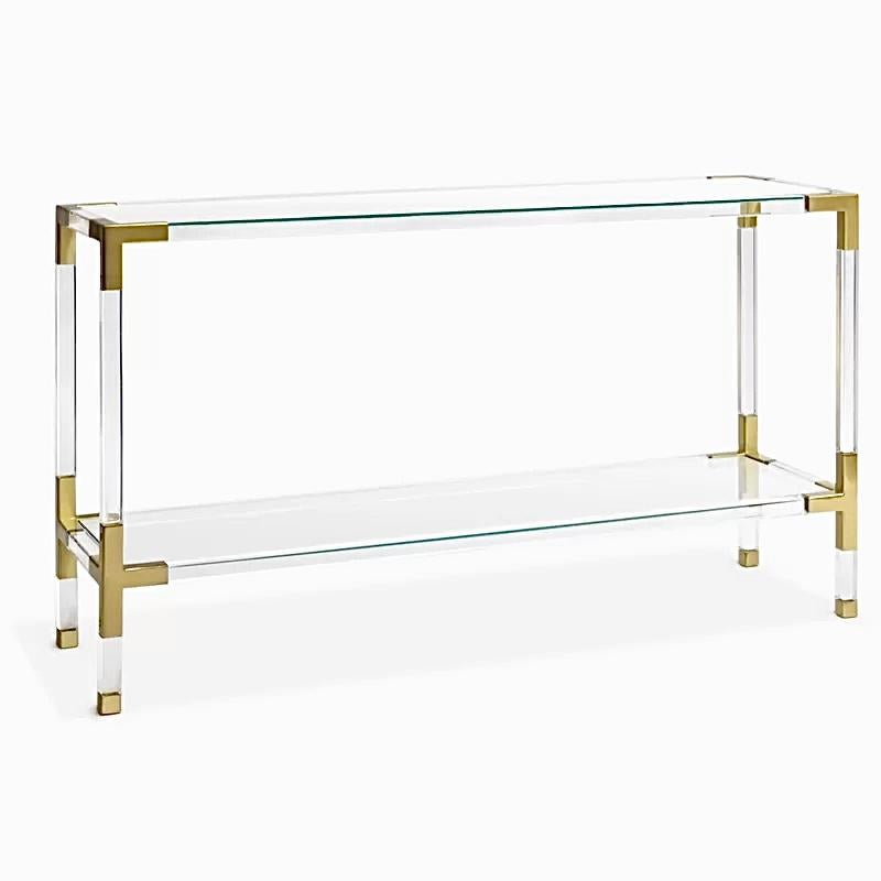 Jonathan Adler Jacques Acrylic Console Table In Good Condition For Sale In Bradenton, FL