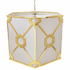 Jonathan Adler Turner Brass Chandelier Pendant Light