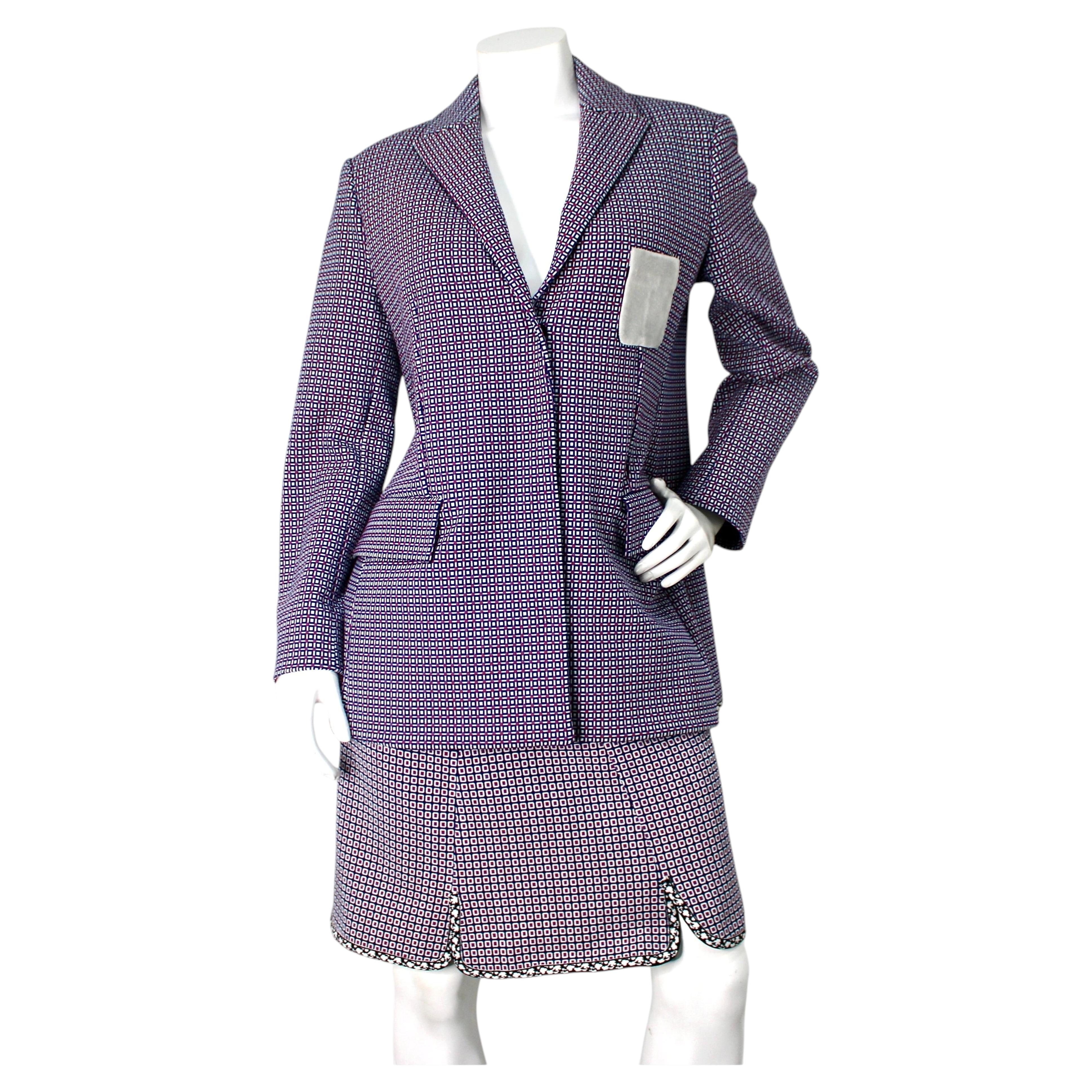 Jonathan Anderson for Christian Dior Geometric Print Blazer