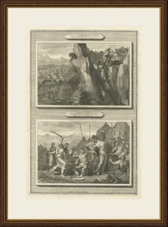 Jonathan Attacks the Philistines and Samuel Slays Agag, Mortier circa 1700