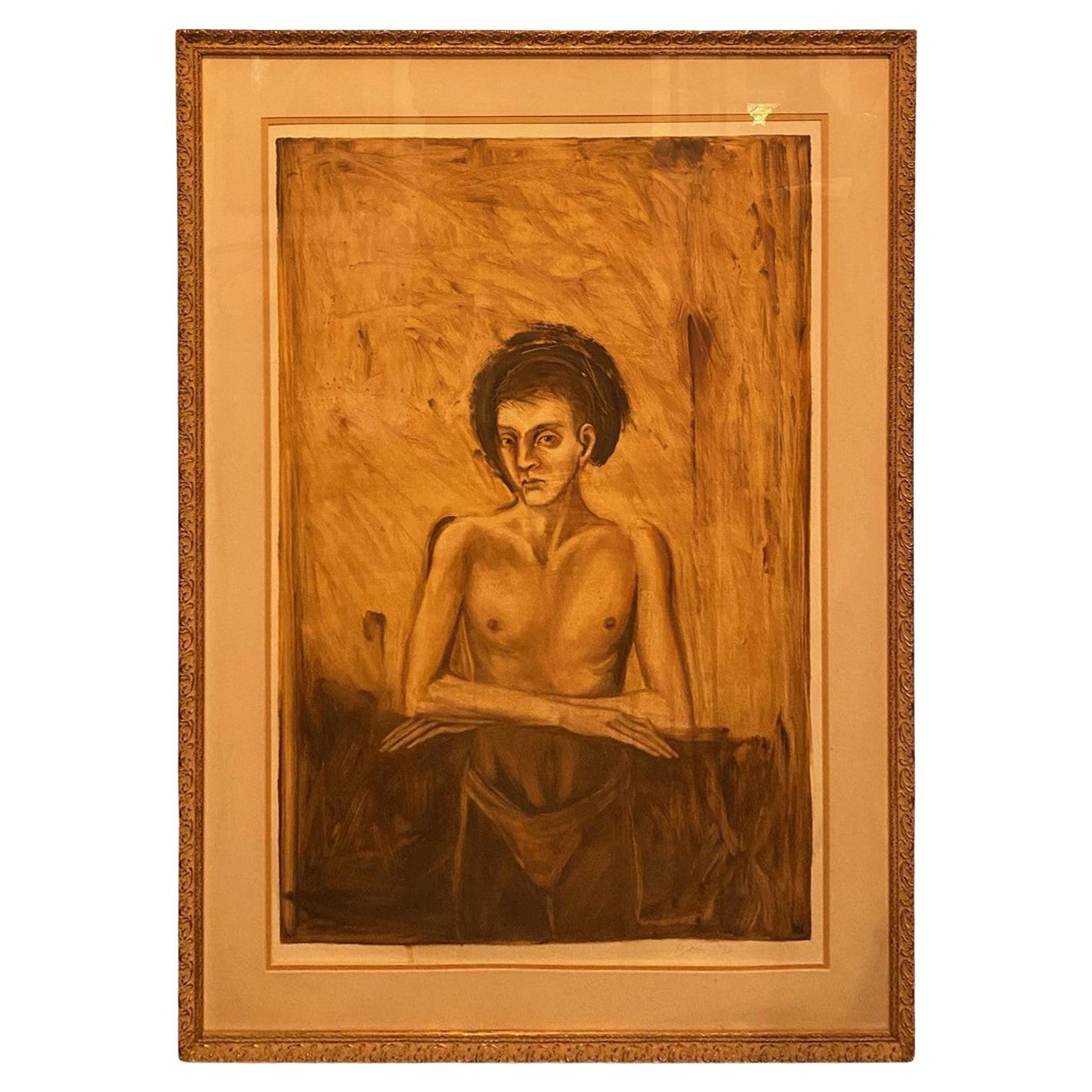 Jonathan Barbieri Signiertes großes gerahmtes mexikanisches surrealistisches Kunstgemälde Magic Boy, signiert im Angebot