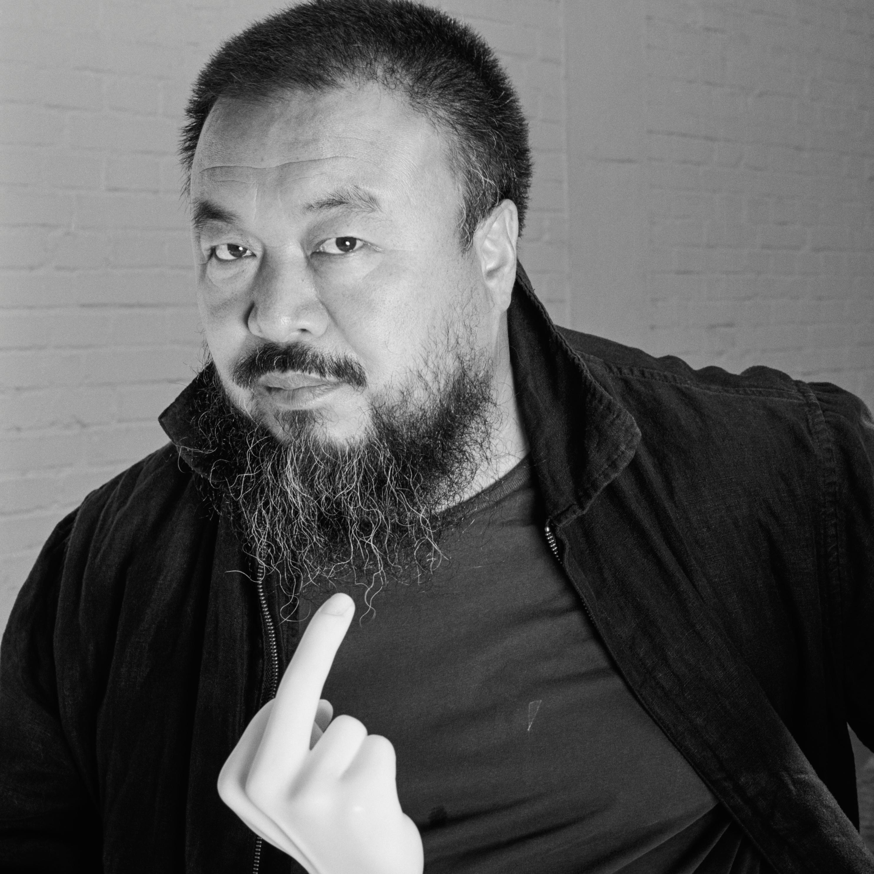 Ai Weiwei in his studio, Beijing, 12 May 2007 - Photograph by Jonathan Becker