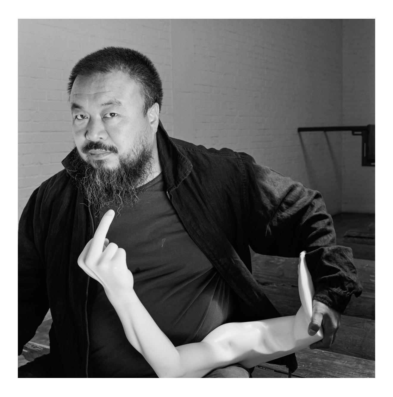 Ai Weiwei in his studio, Beijing, 12 May 2007 - Contemporary Photograph by Jonathan Becker
