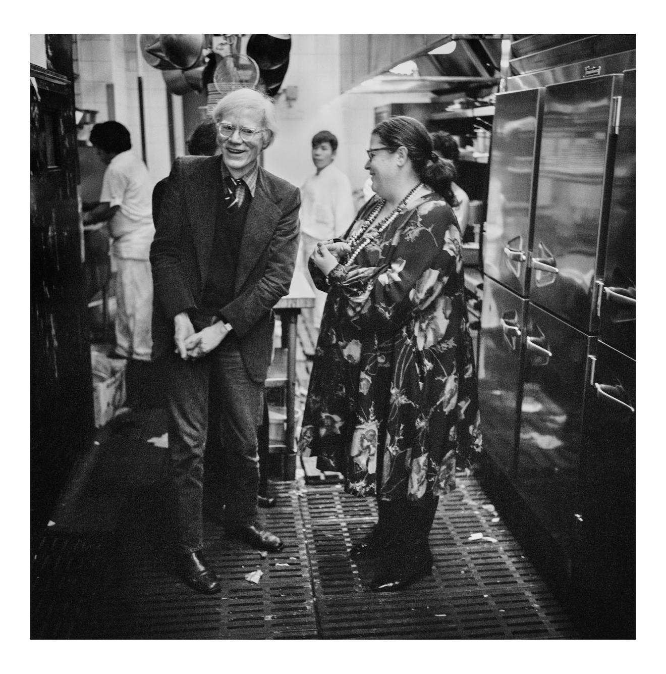 Jonathan Becker Portrait Photograph - Elaine's Kitchen - Andy Warhol and Elaine, New York, 1976