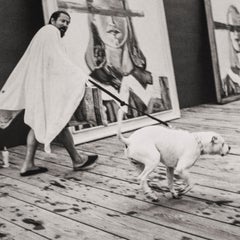 Julian Schnabel at his Outdoor Studio, Montauk, New York, 13 August 2001