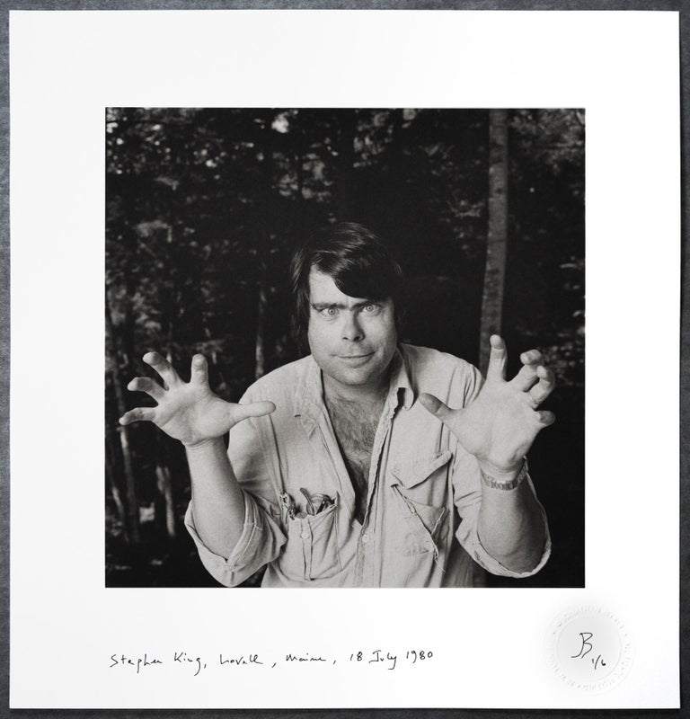 Jonathan Becker Portrait Photograph - Stephen King in Lovell, Maine, 18 July 1980