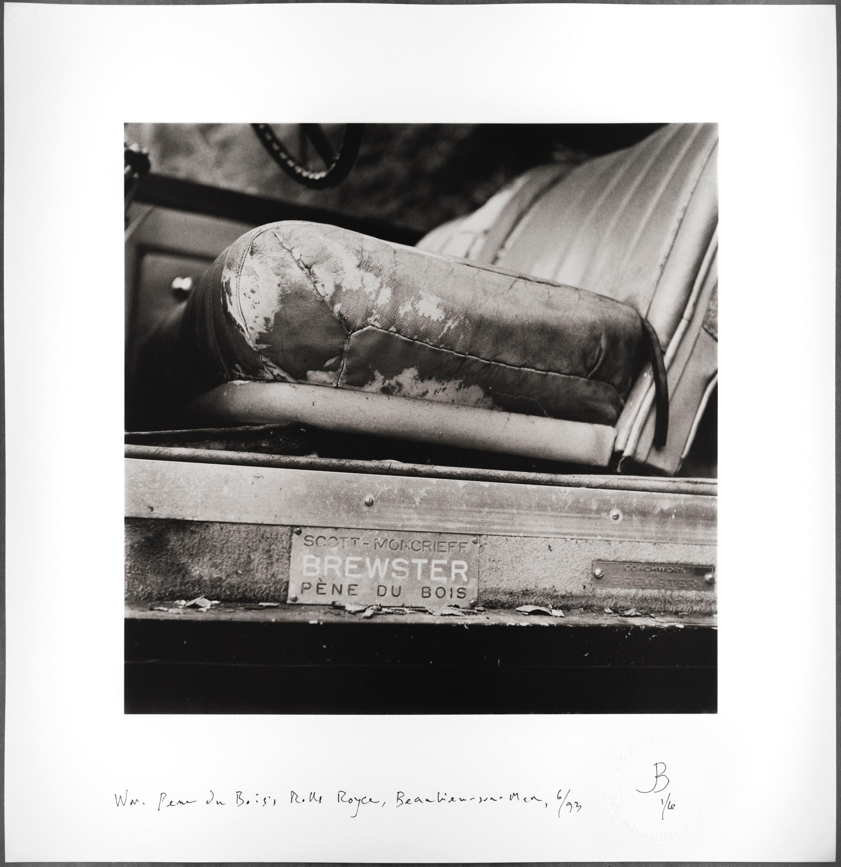 Jonathan Becker Still-Life Photograph - Wm. Pène du Bois’s Rolls Royce, Beaulieu-sur-Mer, June 1993