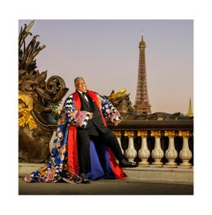 Chevalier André Leon Talley on the Pont Alexandre III, Paris, 30 June 2013