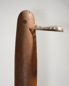 Jonathan Bonner Sculptural Bird Floor Lamp in Patinated Copper and Bronze c.1990