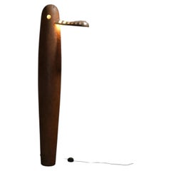 Jonathan Bonner Sculptural Bird Floor Lamp in Patinated Copper and Bronze c.1990