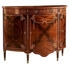 Jonathan Charles Inlaid Demi Lune Commode