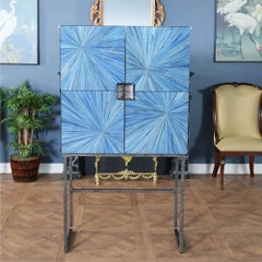 Jonathan Charles Sapphire Bar Cabinet
