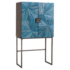 Jonathan Charles Sapphire Bar Cabinet