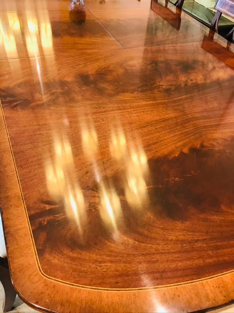 Walnut Jonathan Charles Triple Pedestal Dining Table