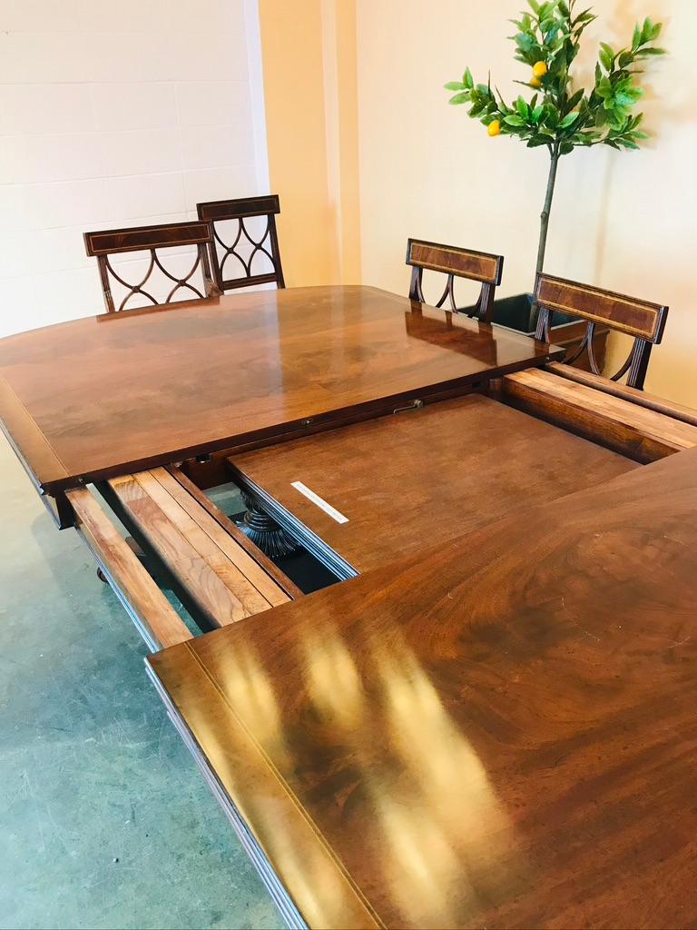 Jonathan Charles Triple Pedestal Dining Table 2