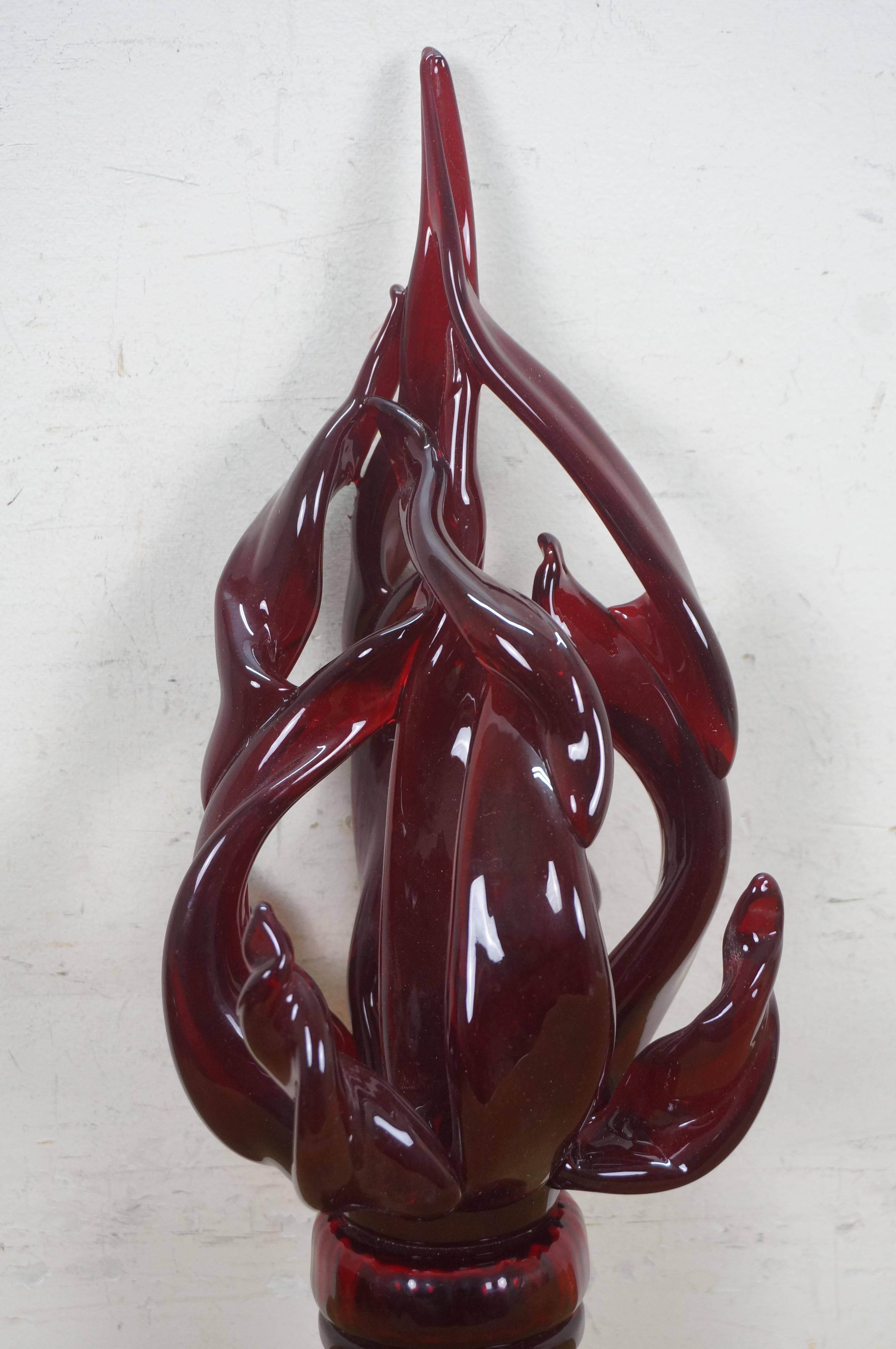Sculpture en verre d'art Jonathan Glass Sacred Heart Decanter Bottle 35