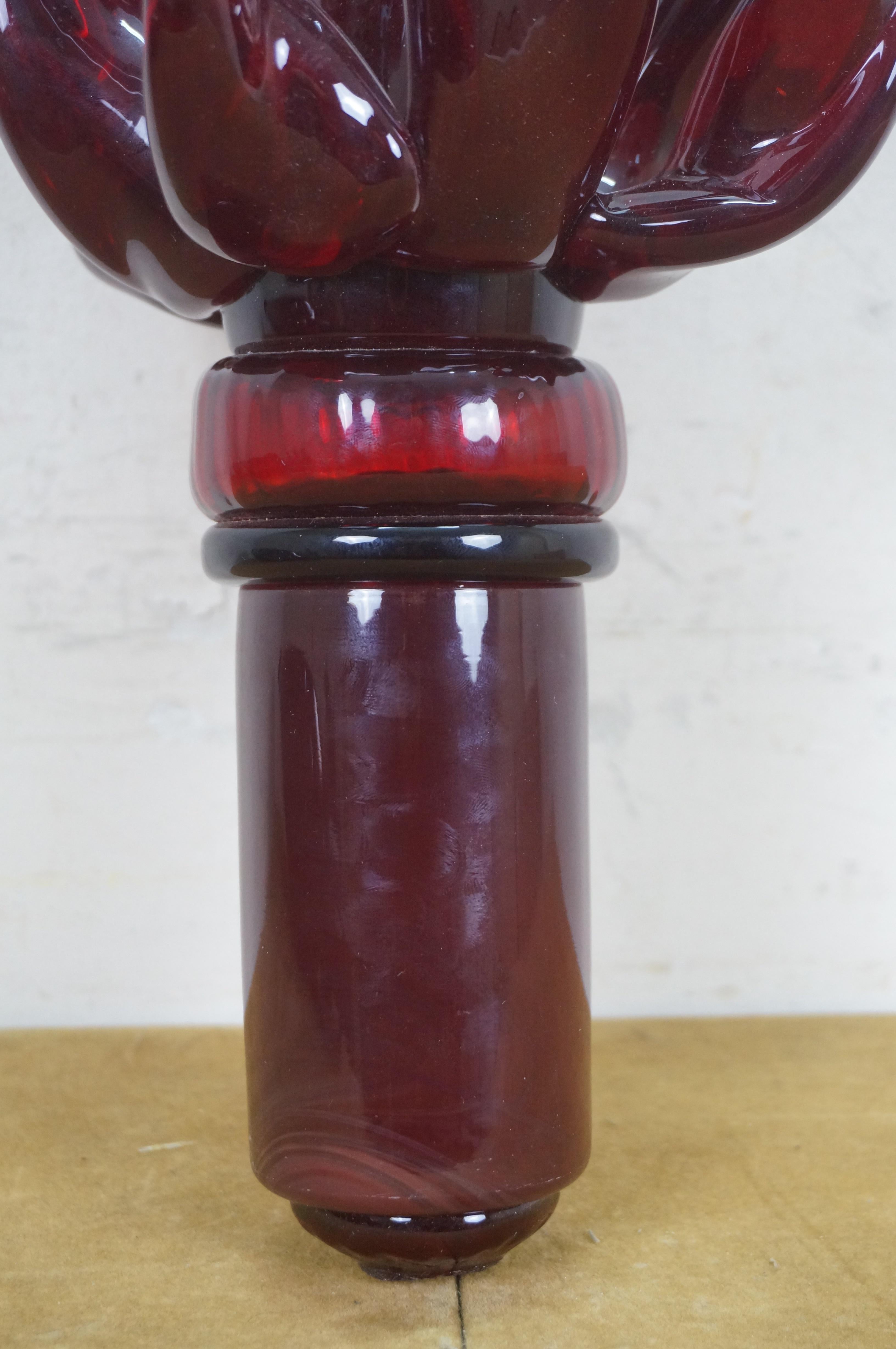 Sculpture en verre d'art Jonathan Glass Sacred Heart Decanter Bottle 35