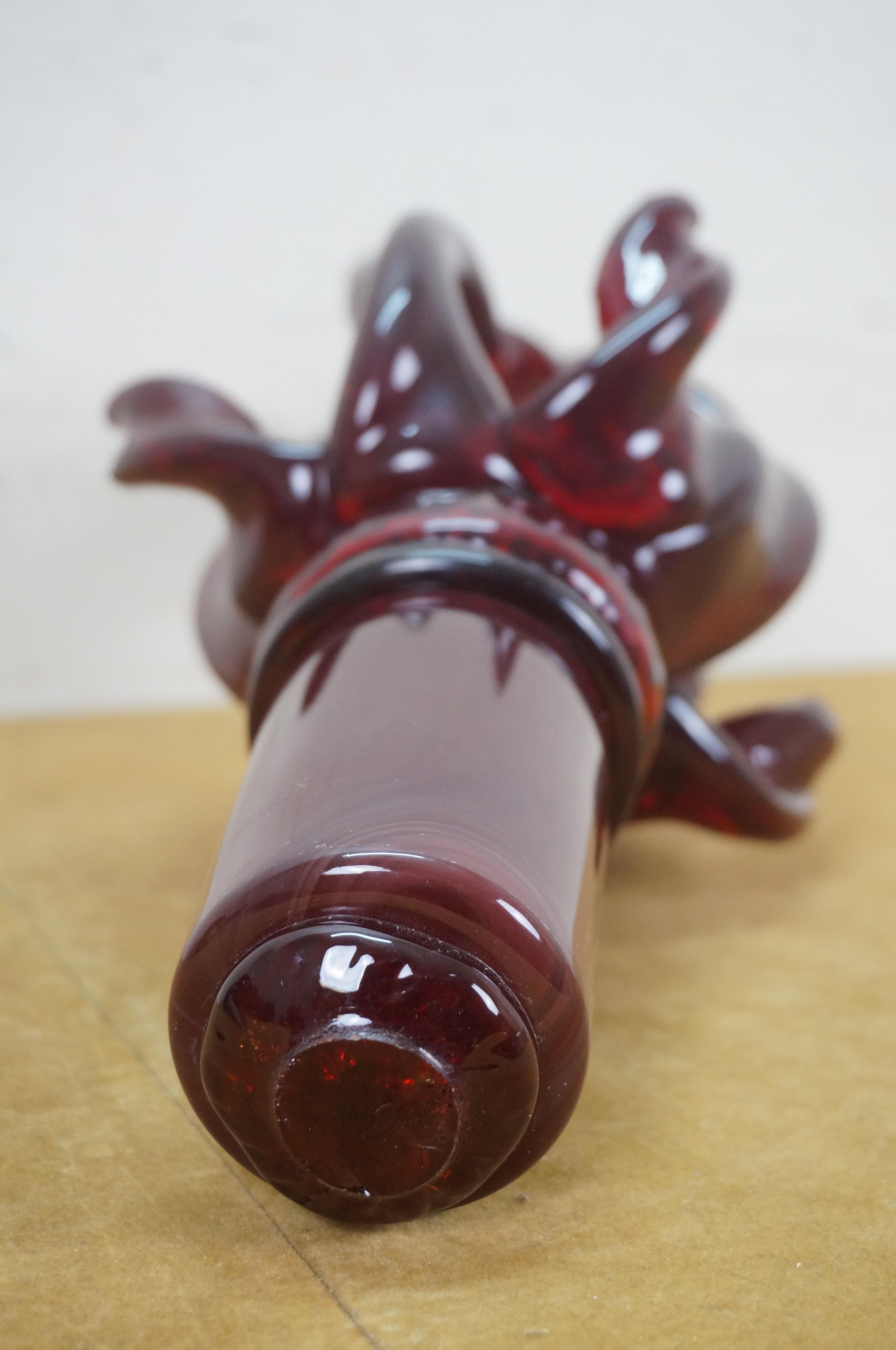 Sculpture en verre d'art Jonathan Glass Sacred Heart Decanter Bottle 35