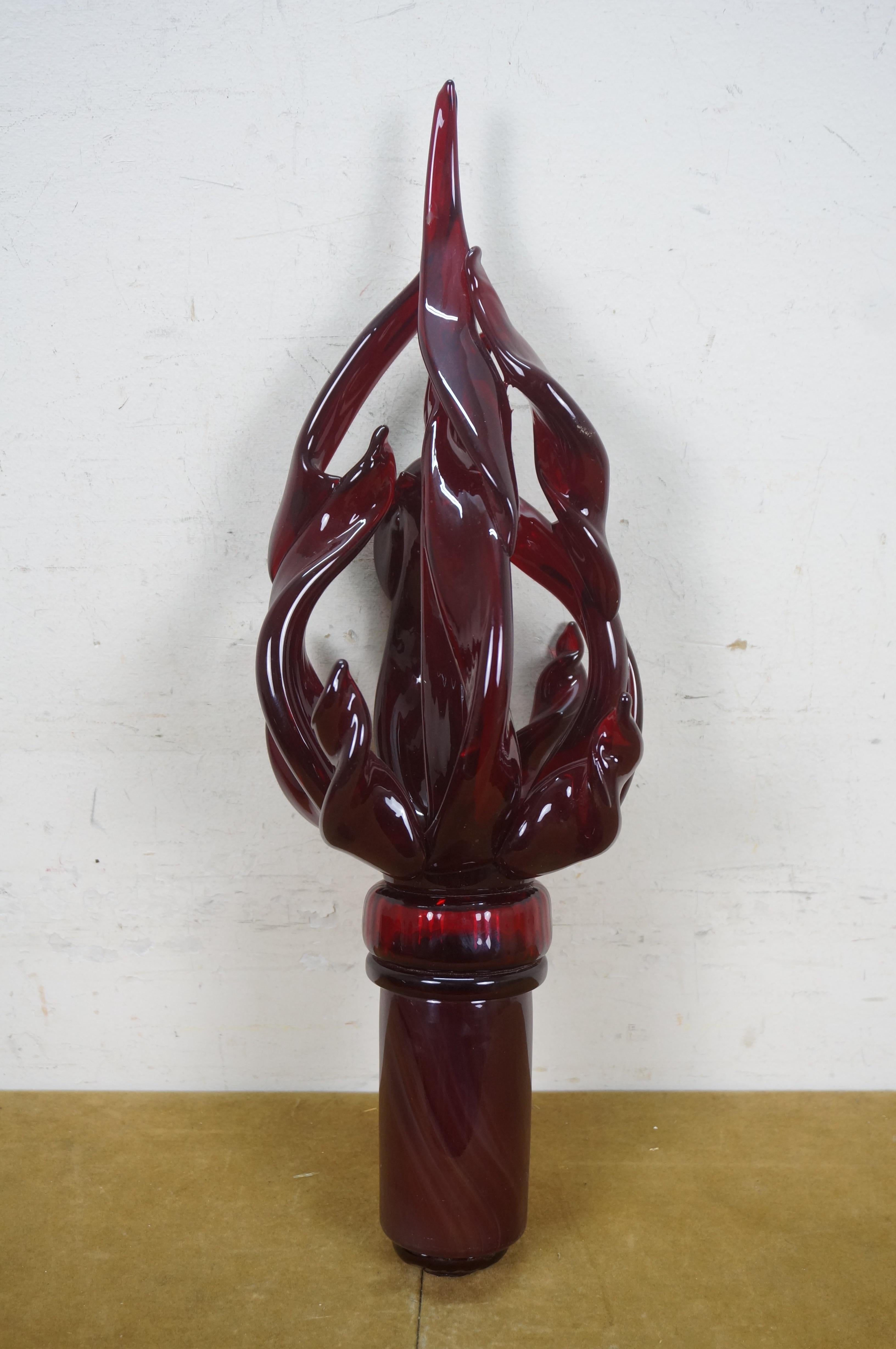Sculpture en verre d'art Jonathan Glass Sacred Heart Decanter Bottle 35