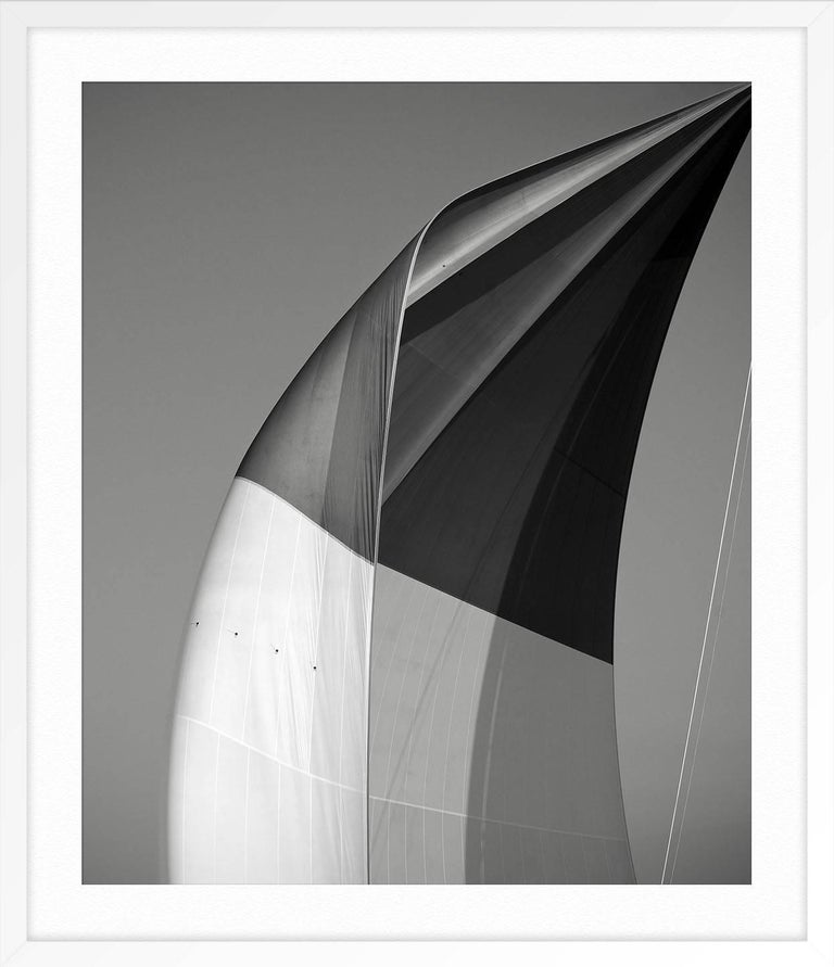 SAILS XX; SPINNAKER OF THE VELSHEDA - Gray Print by Jonathan Chritchley