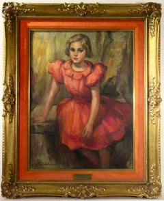 Young Girl Sitting on a Bench