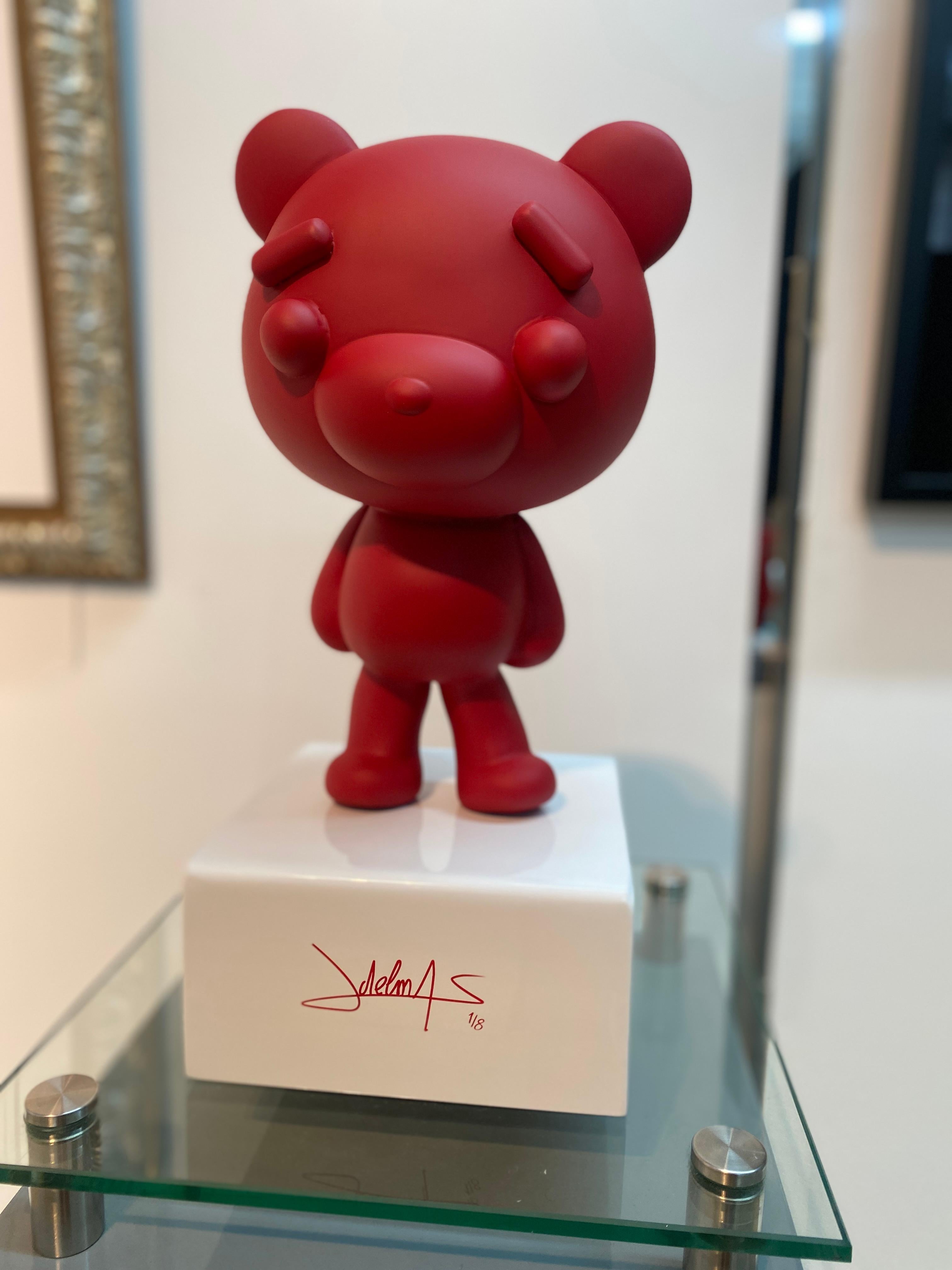 Teddy - Mat rouge - Sculpture de Jonathan Delmas