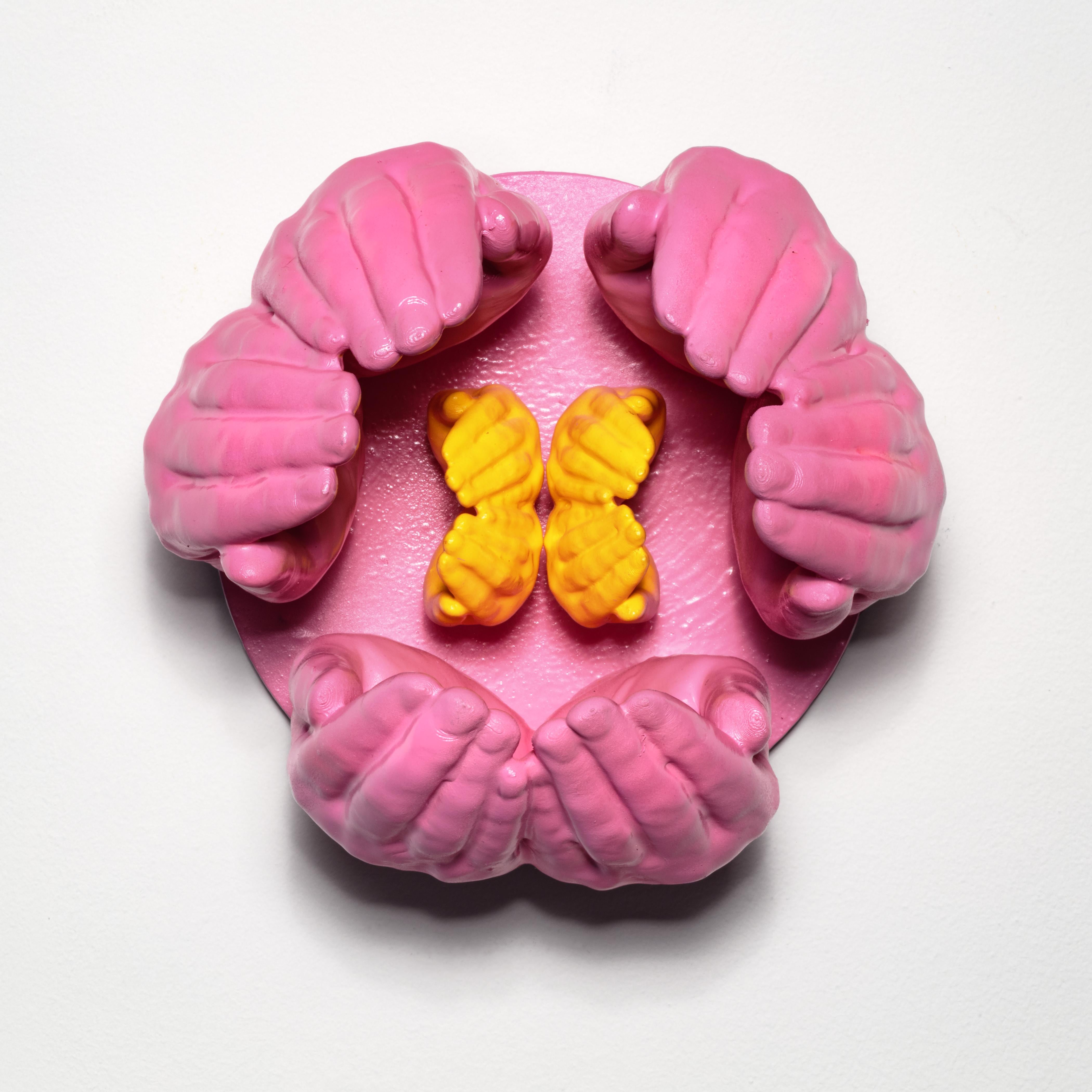 Jonathan Ferrara Figurative Sculpture - In Bloom (Pink and Yellow)