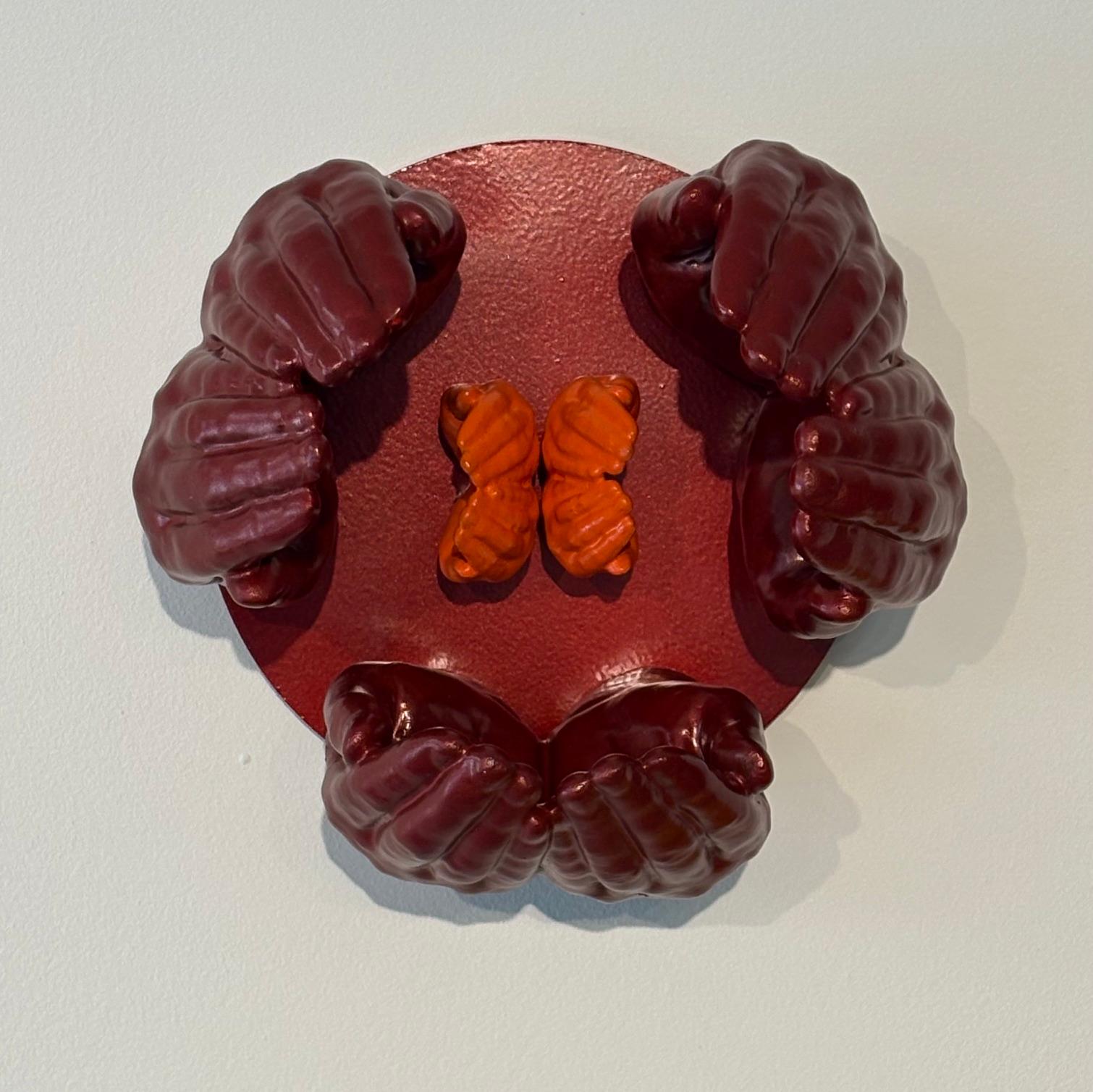 Jonathan Ferrara Figurative Sculpture - In Bloom (Red and Orange)