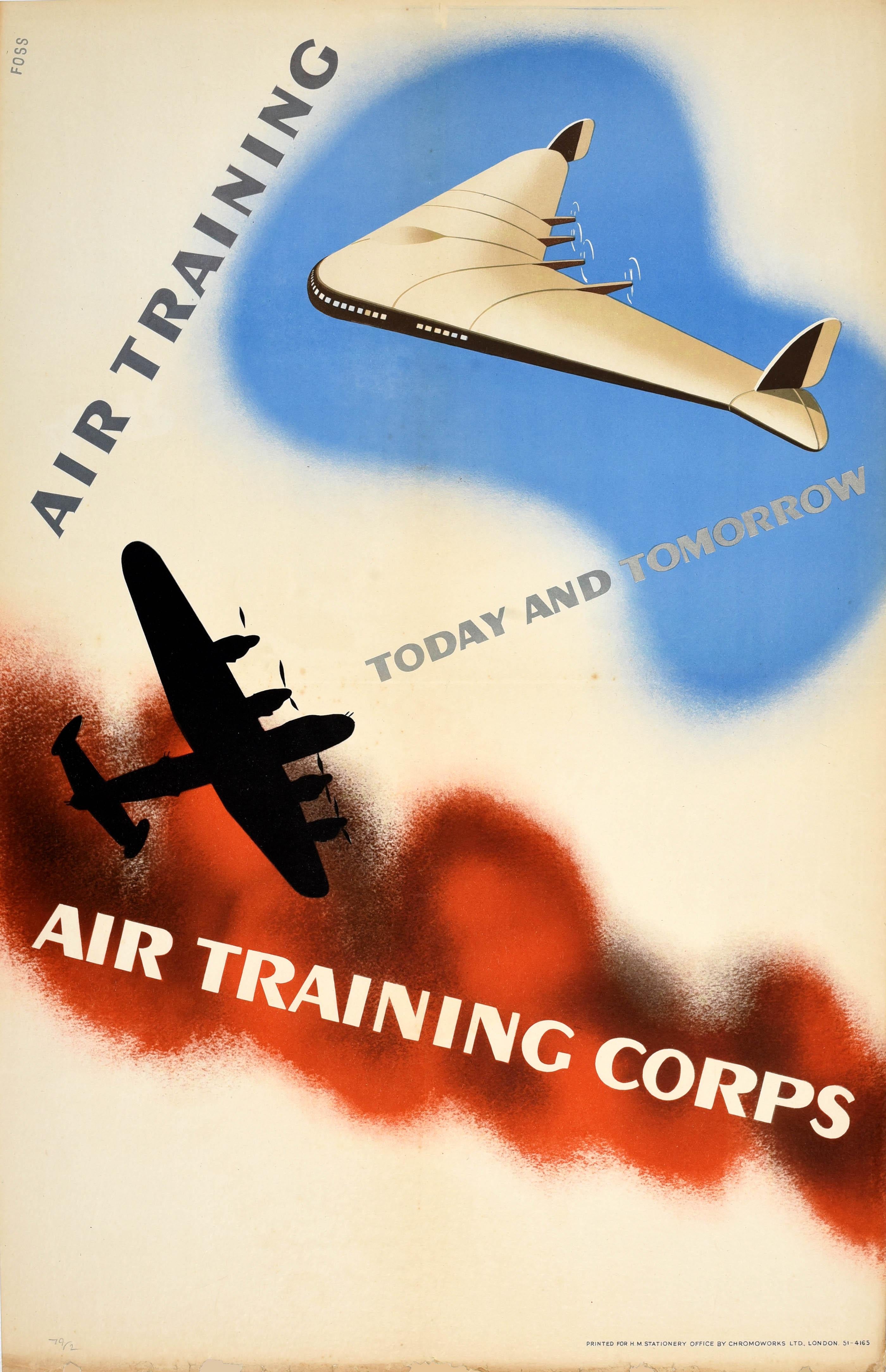 Jonathan Foss Print - Original Vintage RAF Royal Air Force Recruitment Poster Air Force Training Corps