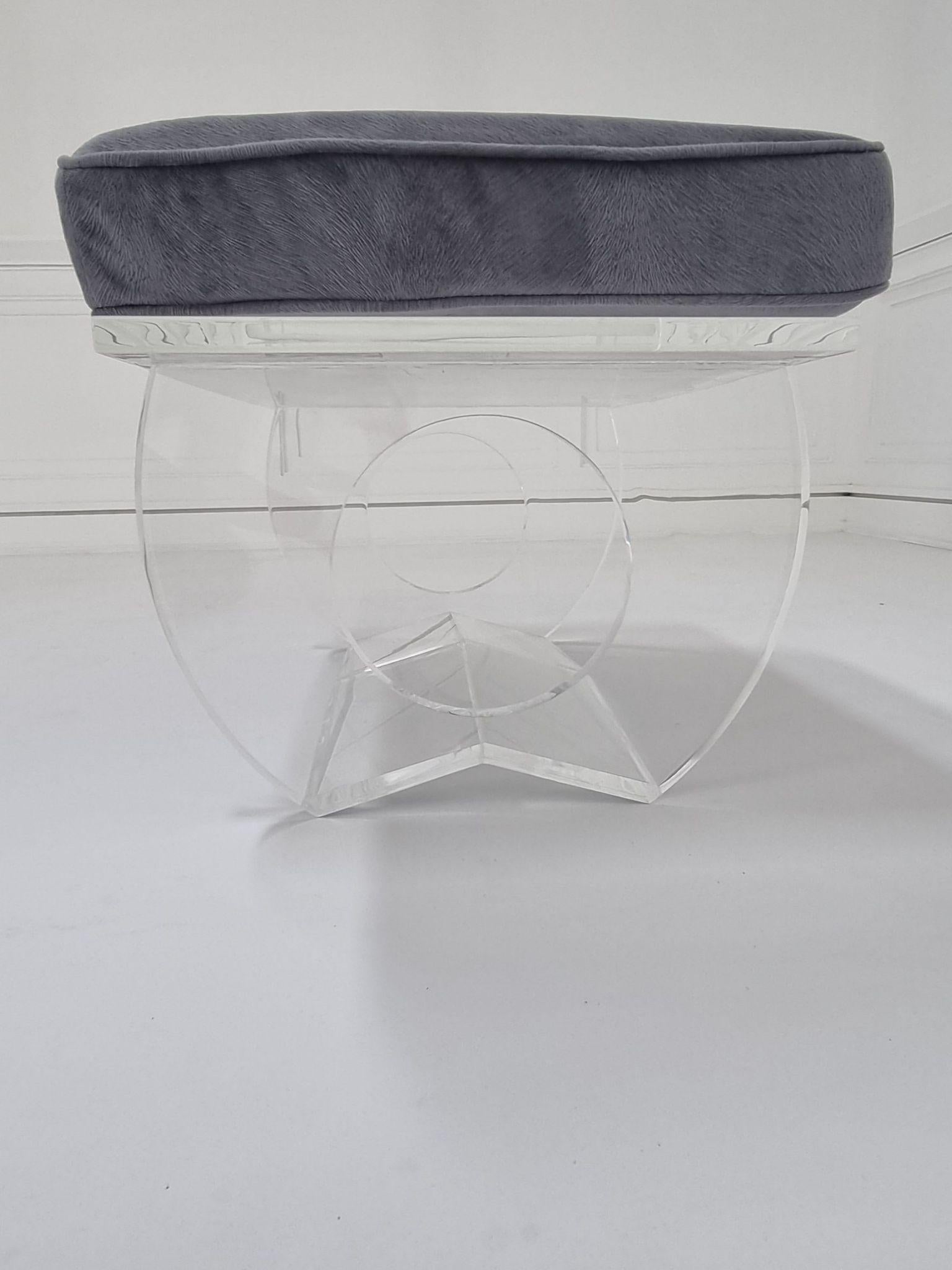 modern acrylic bench