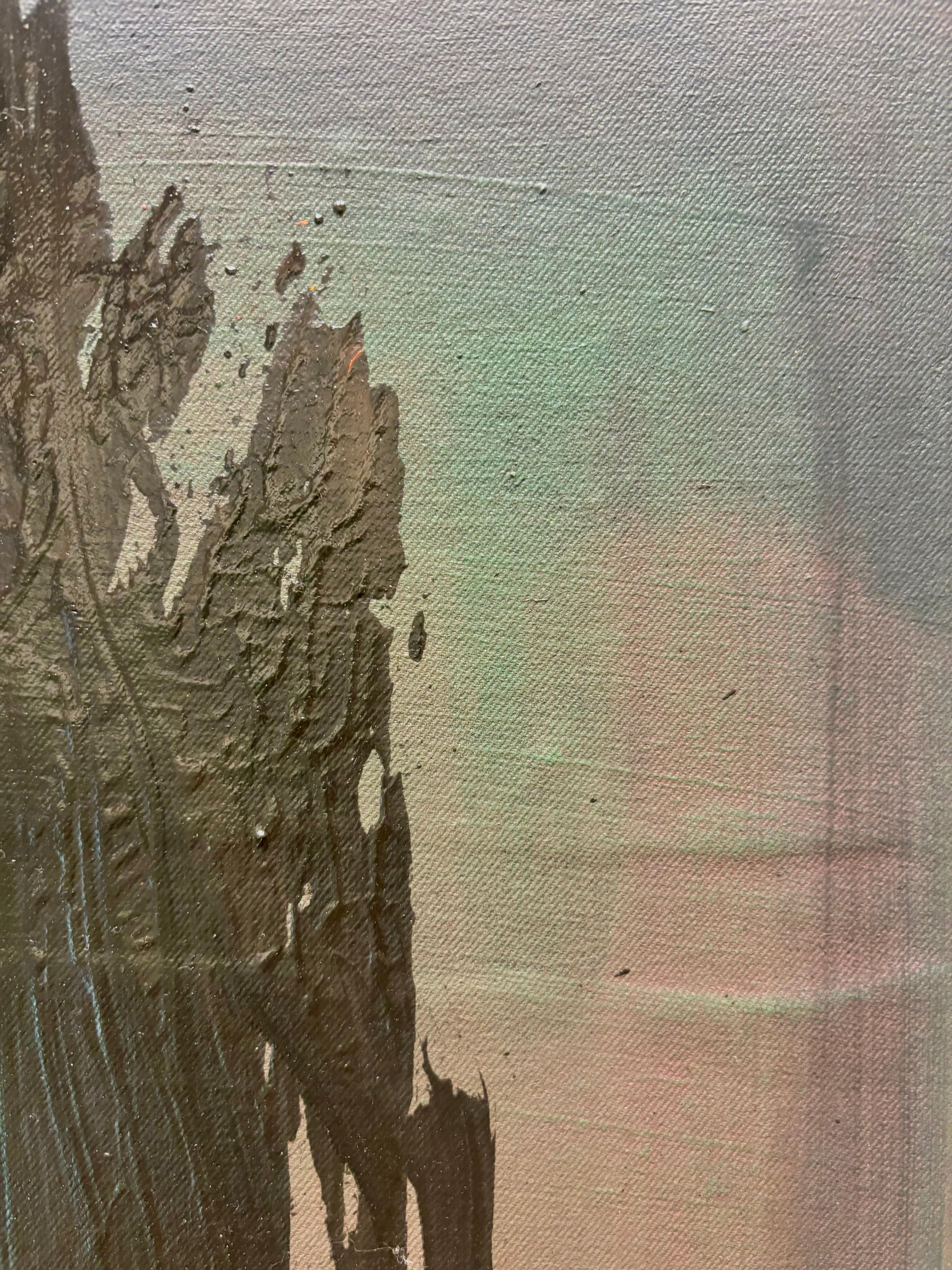 ABSTRACT Œuvre d'art Black Grey de l'artiste contemporain Jonathan Freemantle 2024 en vente 1