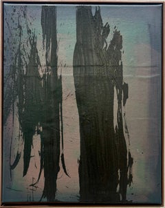 ABSTRACT Artwork Black Grey by Contemporary Artist Jonathan Freemantle 2024