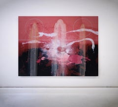Madonna (I) Abstract Painting, Egg Tempera on Canvas, 140x190 cm